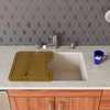 Alfi Brand Biscuit 24" Undermount Sgl Bowl Granite Composite Kitchen Sink AB2420UM-B